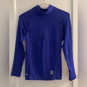 Nike Pro Tight Mock Neck Fitted Long Sleeve Shirt Purple Womens Small 4-6